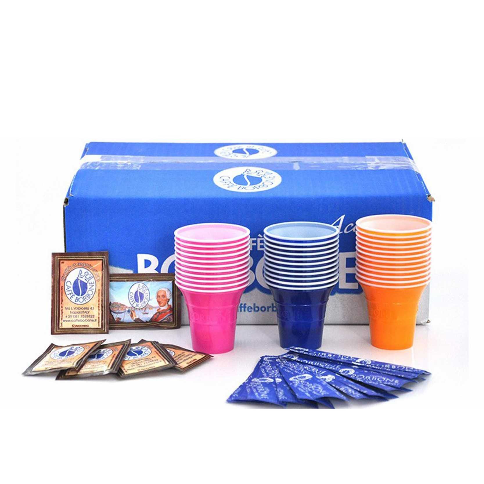 KIT ACCESSORI BORBONE 150 pezzi Bicchierini, Palette, Zucchero