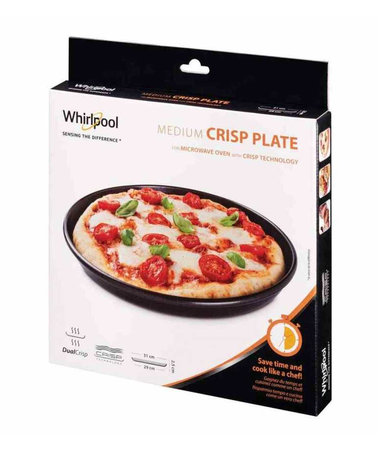 Piatto Per Pizza Crisp Per Microonde Whirlpool – Diametro 25 Cm, Ricambio Originale 481941879765 / 480131000097
