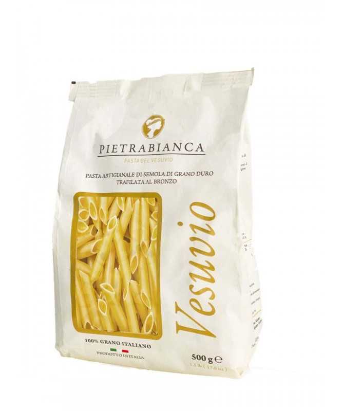 6 pz da 500g PENNE LISCE - PIETRA BIANCA Pasta Artigianale di semola di grano duro trafilata al bronzo