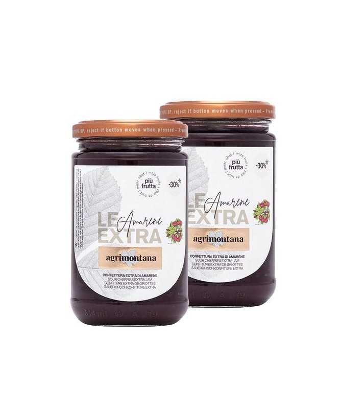 MARMELLATA AMARENE - 2 barattoli di Confettura extra di Amarene da 330 g - AGRIMONTANA