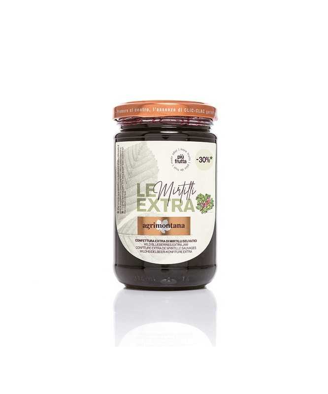 MARMELLATA MIRTILLI SELVATICI - 1 barattolo di Confettura extra di Mirtilli Selvatici da 330 g - AGRIMONTANA