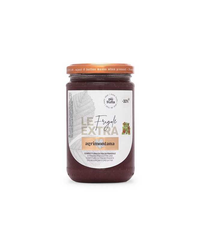 MARMELLATA FRAGOLE - 1 barattolo di Confettura extra di Fragole da 330 g - AGRIMONTANA