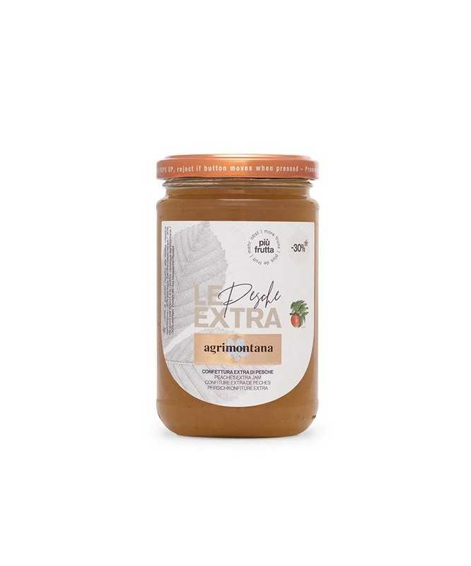 MARMELLATA PESCHE - 1 barattolo di Confettura extra di Pesche da 330 g - AGRIMONTANA