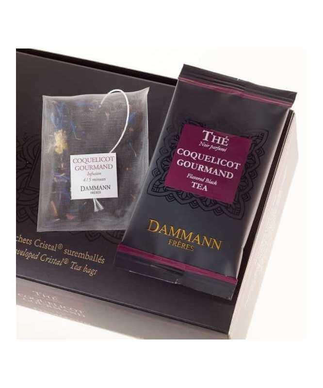 COQUELICOT GOURMAND The Nero 24 Bustine in SACHETS CRISTAL Monodose - DAMMANN FRERES