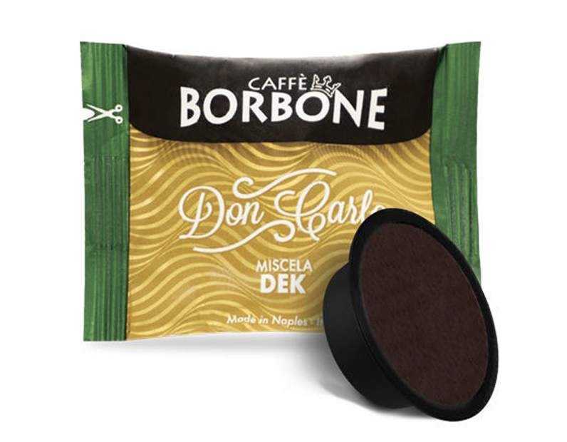 100 capsule Caffè Borbone Don Carlo miscela Verde Dek compatibili Lavazza A Modo Mio