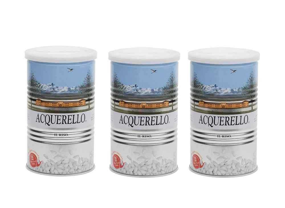 3 Lattine di Riso carnaroli da 500g Invecchiato 1 anno - ACQUERELLO