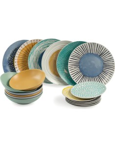 VDE Villa D'Este Home Tivoli Servizio Piatti 18 pezzi in Porcellana Collerzione Marea