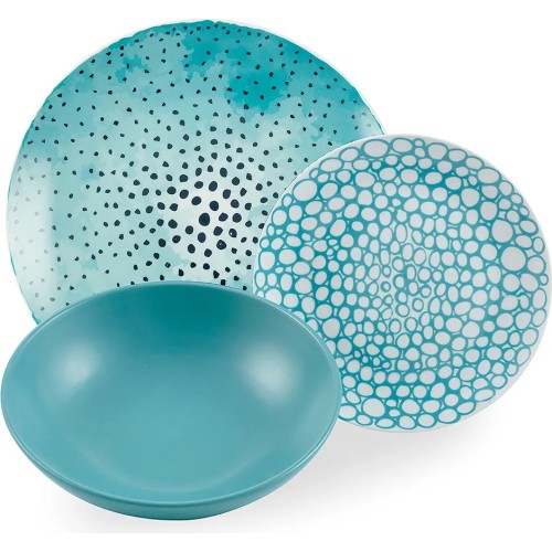 VDE Villa D'Este Home Tivoli Servizio Piatti 18 pezzi in Porcellana Collerzione Marea