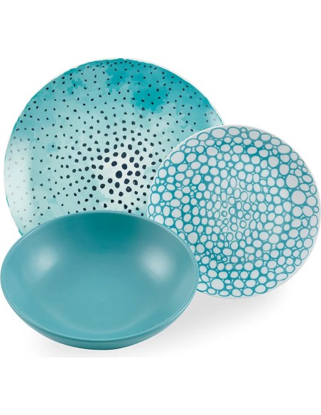 VDE Villa D'Este Home Tivoli Servizio Piatti 18 pezzi in Porcellana Collerzione Marea