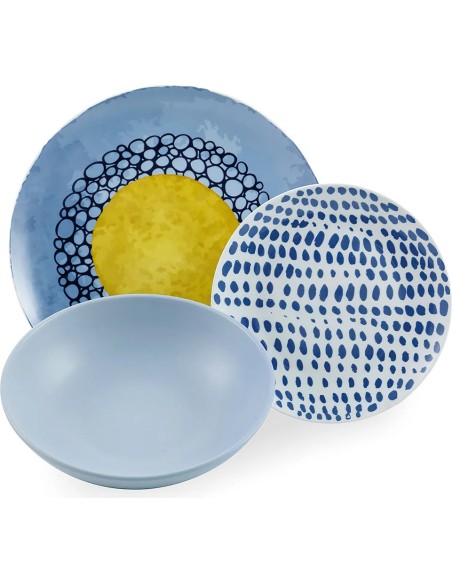 VDE Villa D'Este Home Tivoli Servizio Piatti 18 pezzi in Porcellana Collerzione Marea