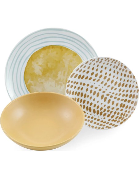 VDE Villa D'Este Home Tivoli Servizio Piatti 18 pezzi in Porcellana Collerzione Marea