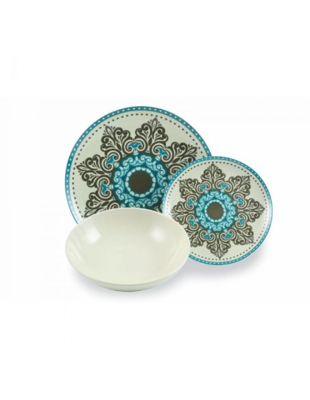 VDE Villa D'Este Home Tivoli Servizio Piatti 18 pezzi in Porcellana Cala Jondal